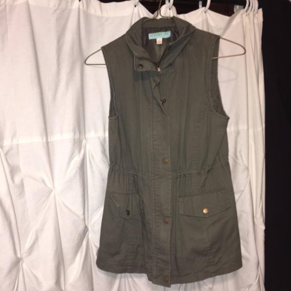 green utility jacket